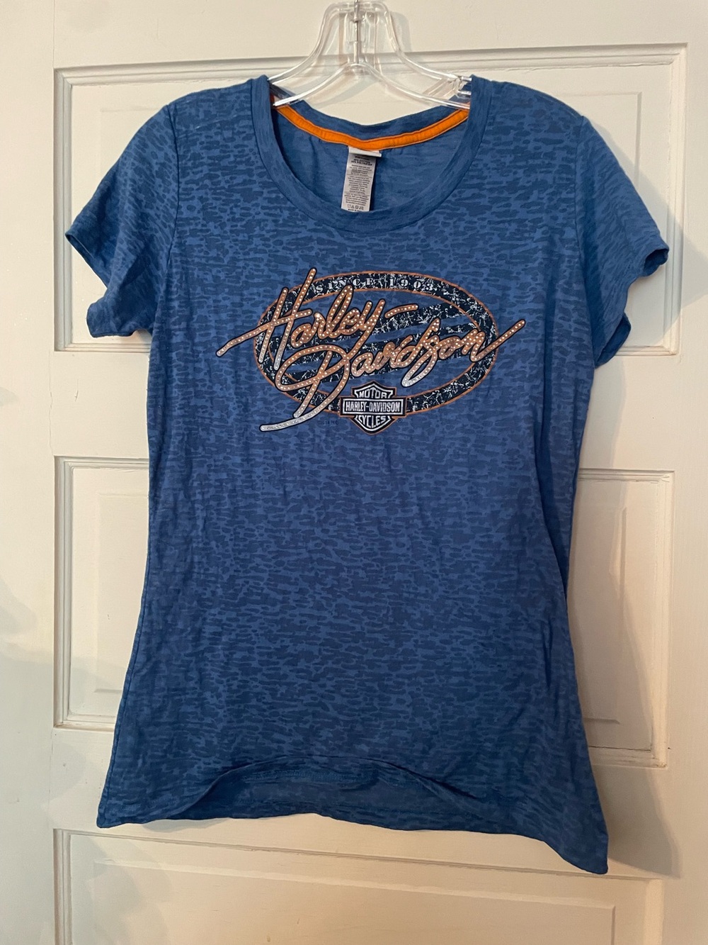 Harley-Davidson Jamestown, SD Women's large Blue Logo Tee